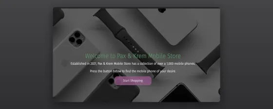 Screenshot of Mobile Eshop