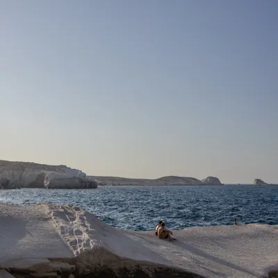Sunset in Sarakiniko beach
