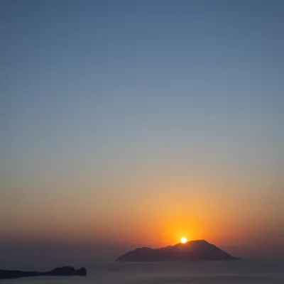 Amazing sunset in Milos, Greece