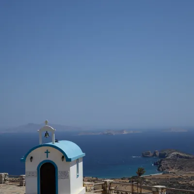 Picturesque chapel at Naxos with incredible view